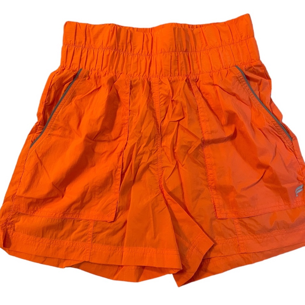 NWT Fabletics ultra high rise nylon shorts in passion orange